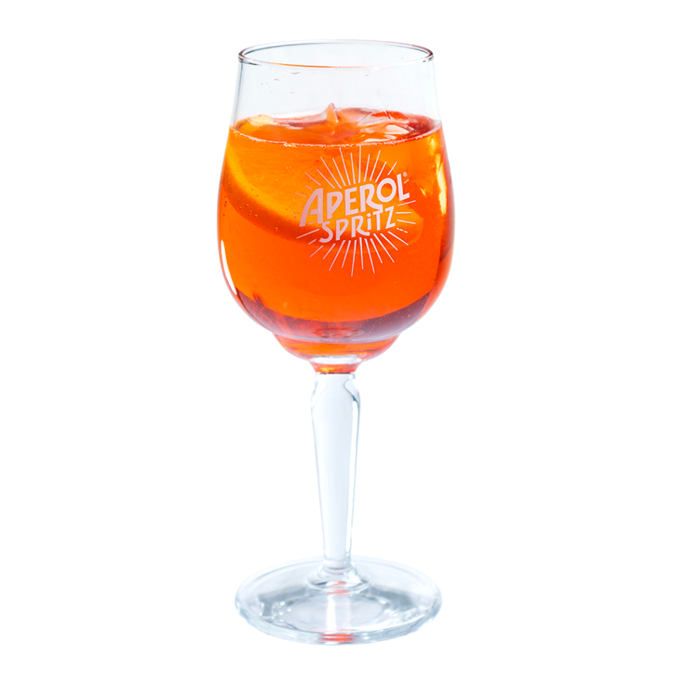 Verre de Spritz avec tranche d'orange